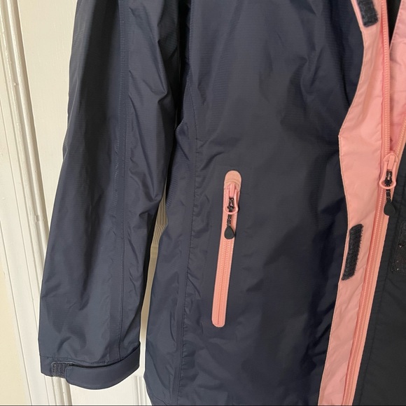 VINEYARD VINES Stow & Go Navy Blue with Pink Accents Raincoat - XS - flawed - Picture 9 of 15